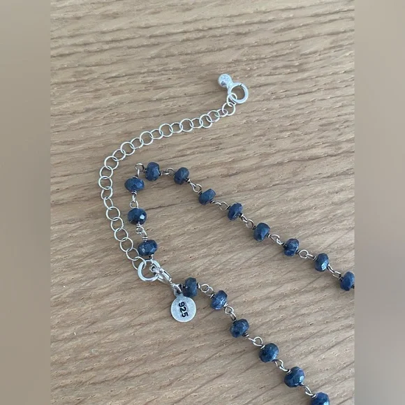 Sapphire & silver necklace - Picture 9 of 12